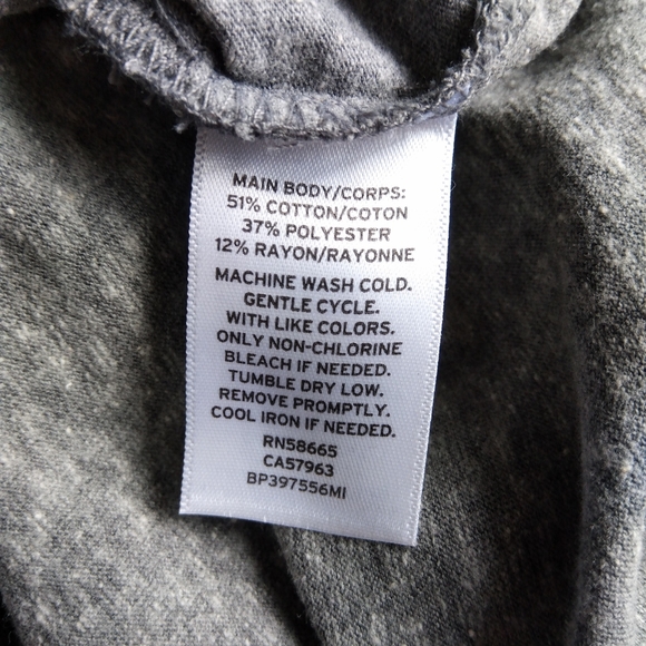 BP. Basic V-neck Tee Soft Heathered Gray Casual Short Sleeve T-shirt Size XS - Picture 8 of 8